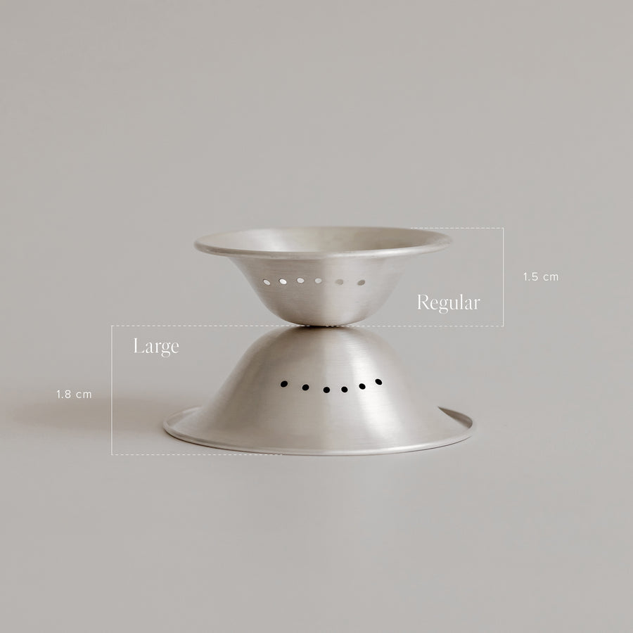 Bosom Ritual™ Objects, 999 Fine Silver Non-slip Breathable Nipple Cups