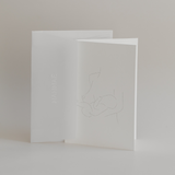 Minimalist illustrated Bosom Ritual™ Note Card with an abstract line drawing on a neutral background by Mammae The Embodied Mother.