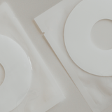 Mammae Hydrogel Adhesives laid flat on neutral background