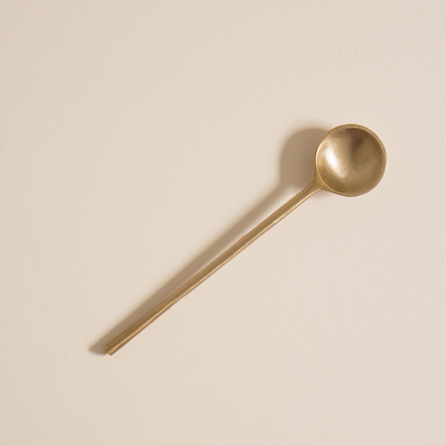 A Ritualware Brass Teaspoon by Mammae The Embodied Mother for breastfeeding support.